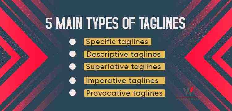 5 main types of taglines