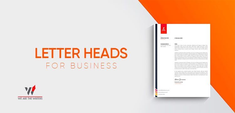 Letter heads for business