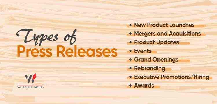 Types of Press Releases