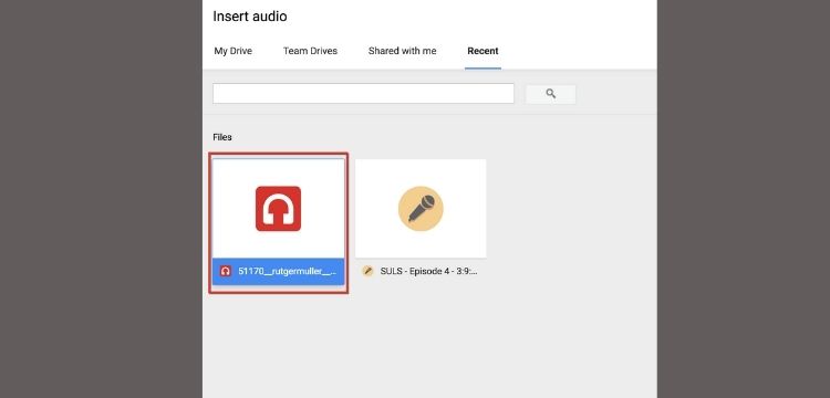 How to insert audio into google slides