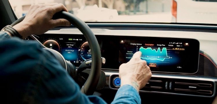 Dashboard of THE LATEST MERCEDES BENZ EQC 