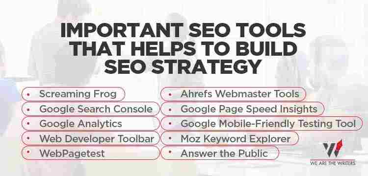 IMPORTANT SEO TOOLS THAT HELPS TO BUILD SEO STRATEGY