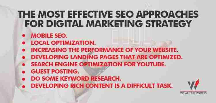 The Most Effective SEO Approaches for Digital Marketing Strategy