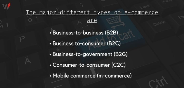 Different types of e-commerce