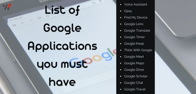 List of Google Applications