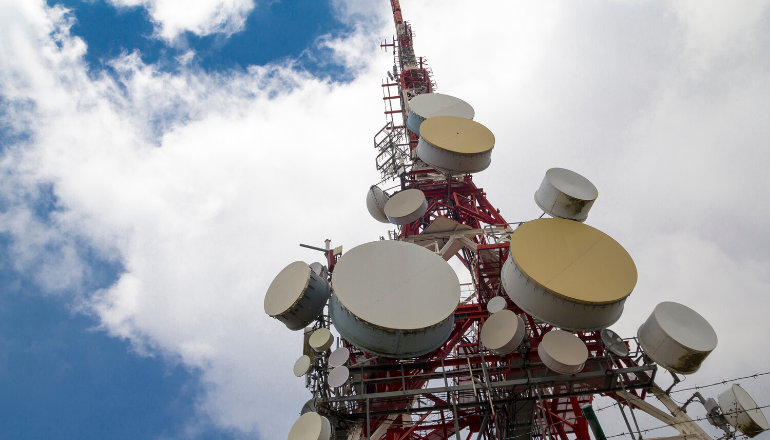 The image shows impact of Corona Lockdown on Telecommunications Sector