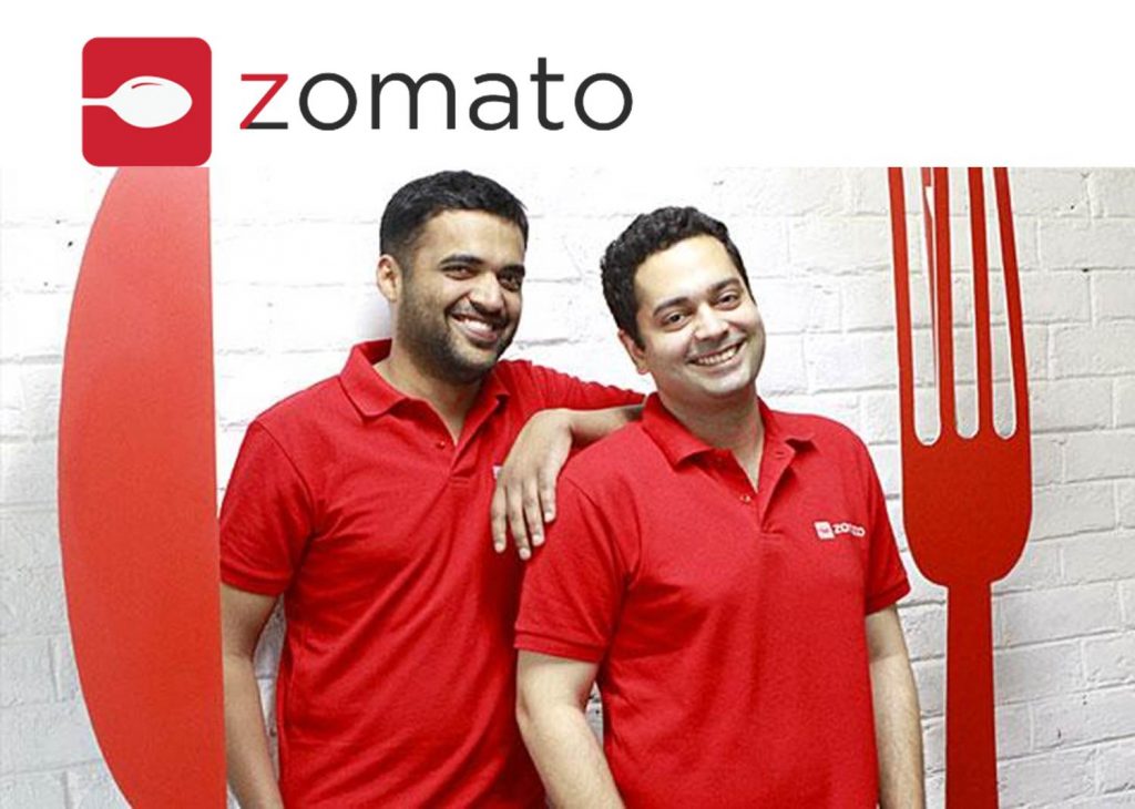 ZOMATO founders Deepinder Goyal and Pankaj Chaddah, UNICORN STARTUPS OF INDIA