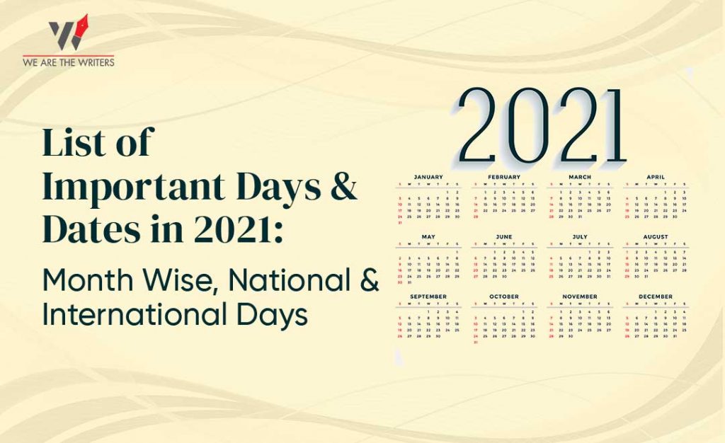 International Days In 2021