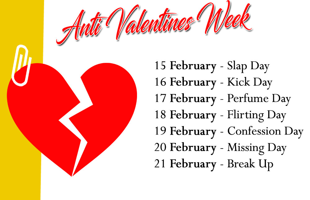 Days of the Anti Valentines Week 2021