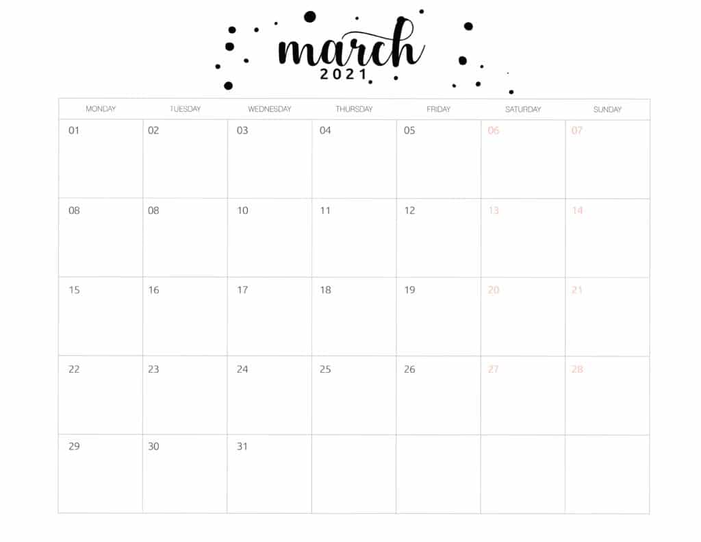 Important Days in March 2021
