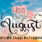 Important Days in August 2021