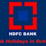 HDFC Bank Holidays in October 2021