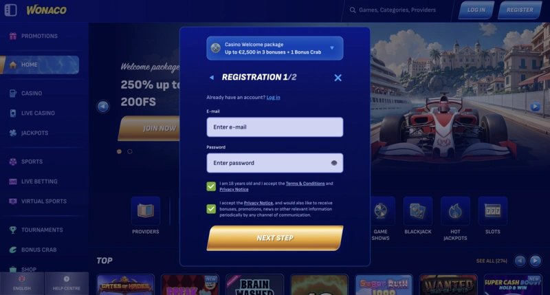 Best wonaco Freispiele in Germany